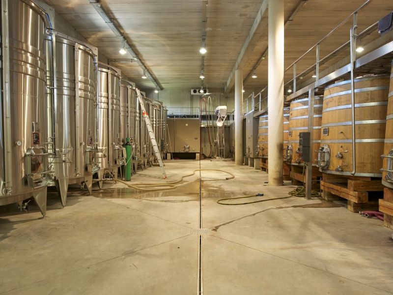 cave de vinification du Château de Lascaux