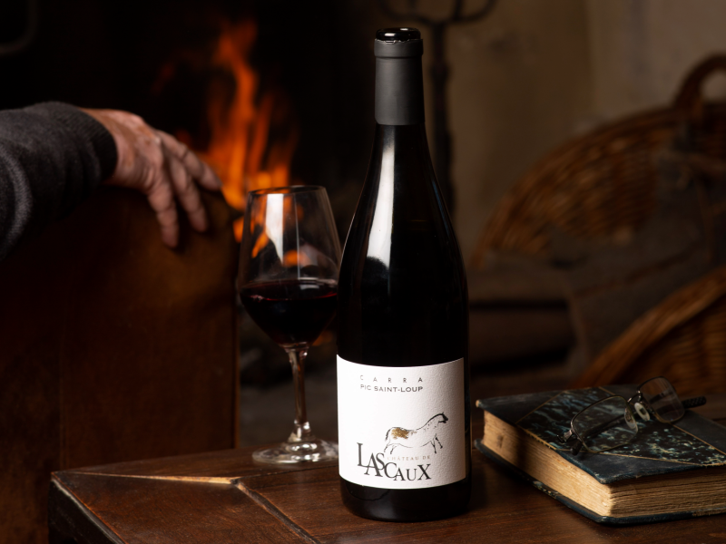 bouteille de vin rouge du Pic Saint-Loup